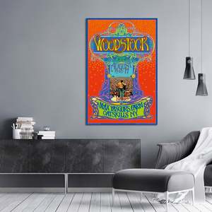 Woodstock <b>Poster</b> Max Yasgur's Farm Black Frame for Wall Decor - Product Image 2