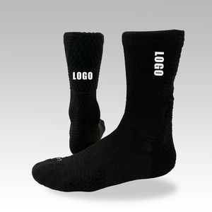Chaussettes de sport en coton pour hommes avec logo personnalisé, antidérapantes, design tendance, classiques, épaisses, à fond en serviette, pour le basketball - Product Image 4