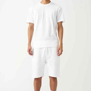 Conjunto deportivo de verano personalizable de 2 piezas, conjunto de pantalones cortos tipo jogger, conjunto de sudadera estampado de manga corta, pantalones cortos transpirables de algodón, conjunto de camiseta para hombre - Product Image 6