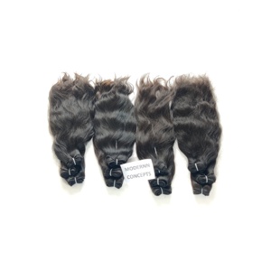 Extensions de cheveux humains indiens Remy 100% vierges, cuticules alignées, noirs, ondulations profondes lâches, ondulations naturelles, lots pour jeunes vendeurs, vente en gros - Product Image 6