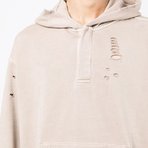 Sudadera Unisex Personalizada de Algodón 100% con Bordado Desgastado y Estampado en Serigrafía, Estilo Holgado - Product Image 5