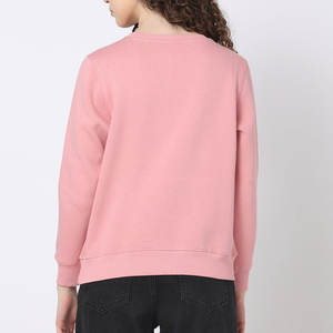 Haute qualité femmes col rond sweat coton polaire imprimé Technique tissu éponge brodé décontracté pour l'hiver - Product Image 2