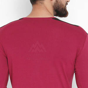 La última camiseta de manga larga de moda, ropa de calle con logotipo impreso personalizado con colores de contraste, nuevo diseño hecho de tela de punto - Product Image 6