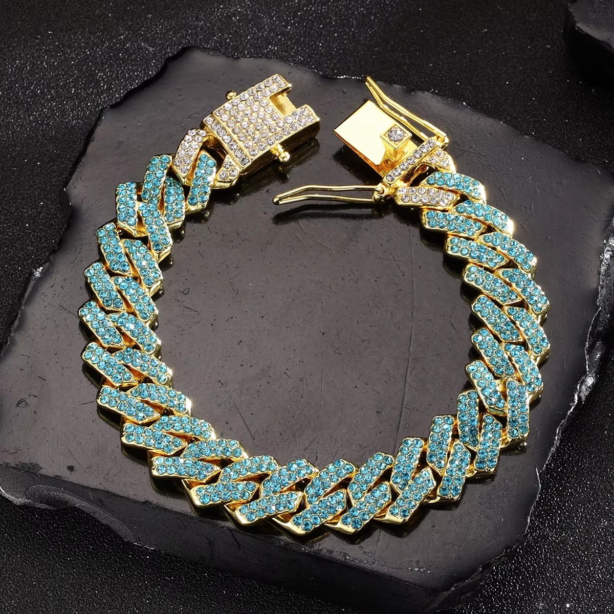 Estilo de cadena azul de oro 1-372
