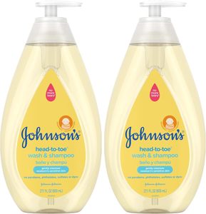 Shampoo liquide pour bébé Johnson's Anti-frisottis Compact Efficace Soins capillaires pour bébé pour des cheveux doux et lisses - Product Image 2