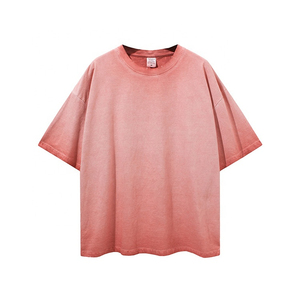 T-shirt d'été unisexe en tissu éponge 100% coton délavé à l'acide Style vintage surdimensionné à la mode imprimé personnalisé pour hommes femmes confort - Product Image 3