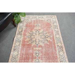 Tapis Patchwork Beige Orange Classique 3.7X12.7 pieds Laine Turque Viscose Fourrure Couloir Rectangulaire pour Entrée Salon Latex - Product Image 4