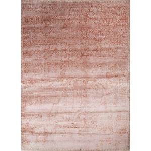 Tapis en soie de bambou noué à la main du Fardeau-oriental, 10 mm, motif floral, rectangulaire, pour salon et couloir, modèle Puzzle - EPB-634 - Product Image 1