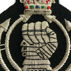 Patchs brodés faits main sur mesure en tissu sergé avec fil de bullion, effet 3D, en toile, taille, forme et couleur personnalisables - Product Image 6