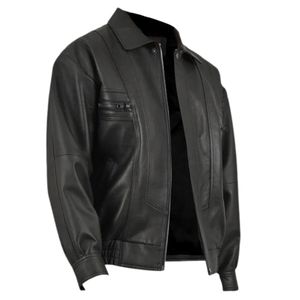 Chaqueta de Invierno de Piel de Oveja Genuina Original para Hombre, Cuello Alto, Logotipo Frontal, Impermeable, Resistente al Viento, Último Diseño OEM de Alta Calidad Personalizado - Product Image 2