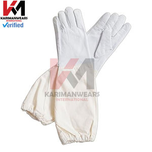 Gants d'apiculture américains respirants, longs, en cuir, paume protectrice, gants de travail de sécurité, gants de protection en peau de mouton pour apiculteurs - Product Image 4