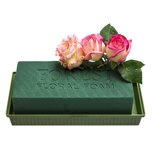 Mousse florale phénolique verte rectangulaire pour fleurs fraîches, idéale pour décoration intérieure et extérieure, remise de diplômes et mariages - Product Image 1