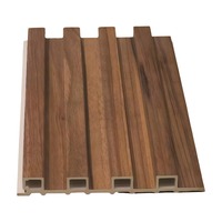 Panel Dinding Grille Serat Kayu Bambu Kustom M168, Dekorasi Interior Modern, Pelapis Tahan Air untuk Ruang Tamu Rumah Tangga E0