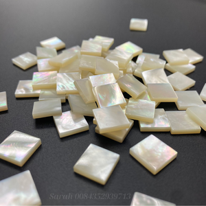 Pièce unique en nacre pour dalle de nacre, en vrac, blanc naturel/jaune/noir: 13x18mm, 15x20mm, 18x25mm, 20x30mm, 25x35mm. - Product Image 2