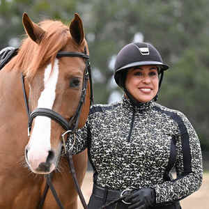 Camisas y mallas ecuestres de lujo occidentales de fábrica para mujer, camisetas de equitación con cremallera Anti-UV, Jodhpur y pantalones ecuestres - Product Image 6