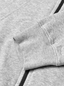 Streetwear de haute qualité 100% coton polaire lourd uni unisexe surdimensionné fermeture éclair complète sweat à capuche thermique - Product Image 6