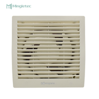 Ventilateur d'extraction mural 220V de 6 pouces avec roulement à billes, pales en plastique, diamètre OEM/ODM pour la ventilation de cuisine et salle de bain