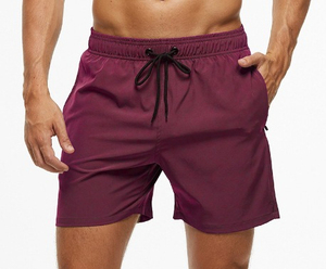 Short de plage à fermeture élastique pour hommes Short de plage à séchage rapide avec poches zippées - Product Image 6