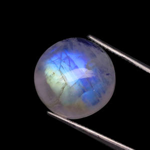 Magnifiques pierres précieuses en cabochon de pierre de lune arc-en-ciel - Pierre précieuse arc-en-ciel multicolore - Forme ronde, pierre de lune lisse et non montée pour la fabrication de bijoux - Product Image 5