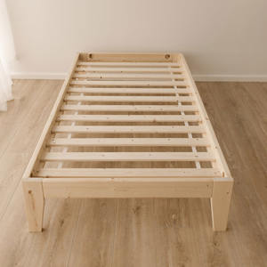 Cadre de lit en bois massif meubles tendance pour chambre à coucher lits à plateforme en bois prêts à être expédiés - Product Image 6