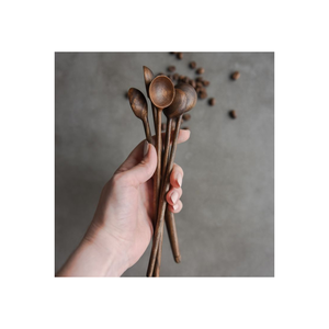 Cuillère en bois servant et cuisinant Cuillères brunes en bois Ustensile de cuisine, cuillère en bois, cuillère de cuisson du Viet Nam - Product Image 6