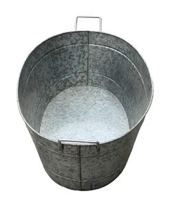 Baignoire galvanisée vintage grande, style rustique, pour décoration de ferme, lavabo, bassine en zinc pour jardin - Product Image 1