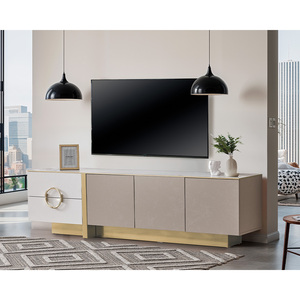 Juego de Comedor Opus Moderno y Elegante de 195 cm con Cubierta de Vidrio Templado y Base con Efecto Piedra - Product Image 2