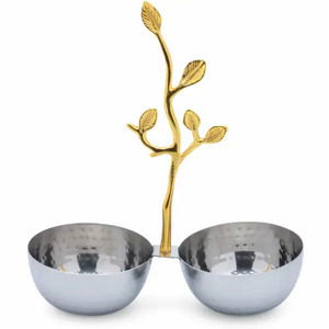 Diseño elegante Ensaladera sostenible Estilo único Cubiertos de mesa Precios atractivos decorativos Embalaje de cartón con acabado de metal - Product Image 3