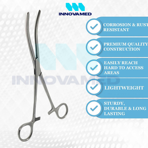 Pinzas de bloqueo de hemostato de alta resistencia de calidad superior Instrumentos quirúrgicos manuales reutilizables de forma curva con soporte en línea - Product Image 5