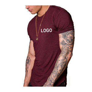 T-shirts pour hommes à faible MOQ, logo personnalisé élégant imprimé, vêtements décontractés, couleur unie, haute qualité, 100% coton peigné, séchage rapide - Product Image 4