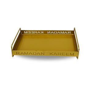 Bandeja Decorativa Grande de Metal para Ramadán, Perfecta para Servir Aperitivos a los Invitados Durante las Reuniones Nocturnas de Suhoor - Product Image 2