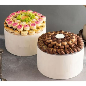 Nueva Mesa decorativa de primera calidad, Cuenco para dulces de postre de Chocolate, elegante cuenco para servir de Metal dorado para bodas, otra venta - Product Image 2