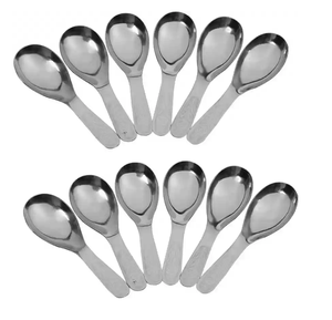 Cuchara de sopa de cena de acero con espejo de alta calidad, 12 piezas, juegos clásicos de cucharas de acero inoxidable para restaurante de diseño elegante usado - Product Image 1