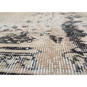 Tapis en laine noué à la main beige-brun vintage pour la maison - Idéal pour salon, couloir, entrée, chambre d'adolescent - Motif médaillon rectangulaire en puzzle - Product Image 3