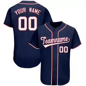Maillot de baseball personnalisé en gros de haute qualité Oem 100% maillot de baseball à sublimation imprimé en polyester pour hommes - Product Image 2