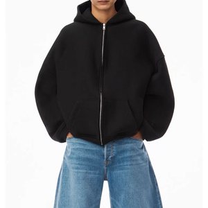 Sudadera con capucha Sudadera bordada Unisex Heavyweight Fleece Drop Shoulder Sudadera con capucha de bolsillo - Product Image 3