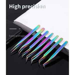 Venta al por mayor HEXA CARE HEX-1-19 Acero inoxidable Belleza Cosmética Herramientas Extensión de pestañas Pinzas de volumen Punta de fibra Punta puntiaguda - Product Image 6