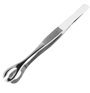 Pinzas de esponja ovaladas de acero inoxidable, ligeras, de alta calidad, certificadas por la CE, herramienta para Piercing corporal, fórceps de joyería, Manual ranurado - Product Image 5