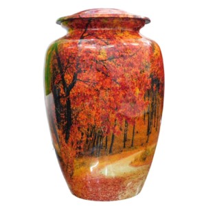 Urnas de cremación de aluminio con flores blancas de nuevo diseño, urnas funerarias para adultos con pegatina, cenizas acabadas, uso de urnas de Metal - Product Image 2