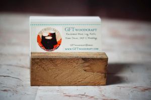 Porte-cartes de bureau élégant en bois marron Porte-cartes de visite d'affaires écologique pour les mariages Bureaux Utilisation de table Publicité - Product Image 3