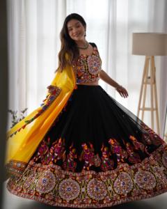 Indian Exclusive Traditional Chaniya Choli New Dandiya Dance Wear Ball Gown Hand Block Print <strong>Skirt</strong> for Navratri Festival Costume