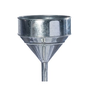 Entonnoir en métal galvanisé pour un transfert de liquide rapide et sans déversement, large ouverture, construction robuste, idéal pour la cuisine, le garage et l'usage industriel - Product Image 1