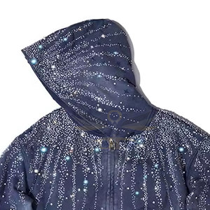 Sudadera con capucha de moda con diamantes de imitación, ropa de calle de moda con detalles de cristales brillantes, Sudadera con capucha con diamantes de imitación para adultos - Product Image 5