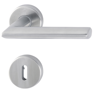 Juego de Manijas Redondas para Puertas y Ventanas de Acero Inoxidable Stockholm F69 OB DIN, Roseta E1140Z/42KV/42KVS Izquierda/Derecha D/D HOPPE en Stock - Product Image 3