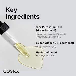 COSRX Korean Vitamin E <b>Hyaluronic</b> <b>Acid</b> Brightening Hydrating for Dark Spots Skin Care the Vitamin C 13 Serum 20ml - Product Image 4