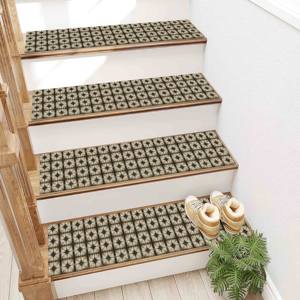 Tapis vert à motif Kilim - Tapis imprimé à motifs ethniques, tapis d'appoint - Product Image 2