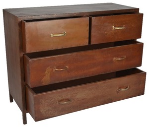 Garlyn Modern Four-Door Iron <b>Storage</b> Furniture Stylish <b>Chest</b> for Bedroom Dining Living Room Kitchen Home Hotel Use for Workshop - Product Image 1