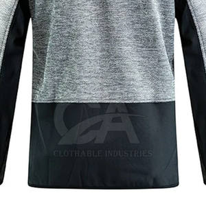 Sweat-shirt à capuche Softshell pour hommes coupe-vent imperméable Logo personnalisé disponible Sweat à capuche Softshell pour hommes - Product Image 3