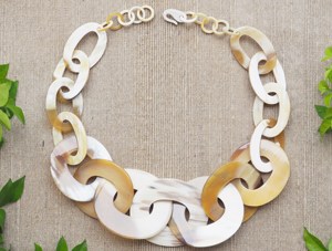 Collar de cuerno de búfalo hecho a mano para mujer con cadena de diamantes y perlas nuevo diseño India moda estilo religioso aniversario - Product Image 3