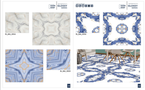 Design moderne 600x600mm Carreaux de porcelaine émaillée polie Planchers d'intérieur Sol extérieur Design aspect marbre - Product Image 5